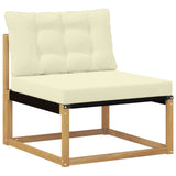 Set di divani da esterno con cuscino 4 pcs Bianco e Crema