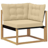 Set di divani da esterno 5 pcs Bianco e Beige 79 x 79 x 37 cm