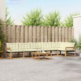Set di divani da esterno 7 pcs Bianco e Crema 79 x 79 x 37 cm