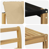 Set di divani da esterno 9 pcs Bianco e Beige 79 x 79 x 37 cm