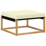 Set di divani da esterno 7 pcs Bianco e Crema 79 x 79 x 37 cm