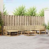 Set di divani da esterno 8 pcs Bianco e Beige 79 x 79 x 37 cm