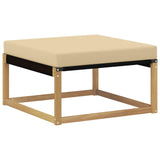 Set di divani da esterno 8 pcs Bianco e Beige 79 x 79 x 37 cm