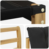 Set di divani da esterno con cuscino 7 pcs Bianco e Nero