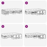 Set di divani da esterno con cuscino 11 pcs Bianco e Beige