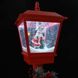 Lampada Stradale di Natale con Lanterna Rosso 40,5x40,5x180cm