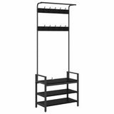 Appendiabiti Rovere nero 75 x 34 x 184 cm Legno truciolato