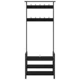 Appendiabiti Rovere nero 75 x 34 x 184 cm Legno truciolato