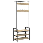 Appendiabiti rovere sonoma 75 x 34 x 184 cm Legno truciolato