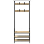 Appendiabiti rovere sonoma 75 x 34 x 184 cm Legno truciolato