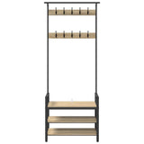 Appendiabiti rovere sonoma 75 x 34 x 184 cm Legno truciolato