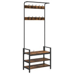 Appendiabiti Rovere fumo 75 x 34 x 184 cm Legno truciolato