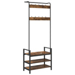 Appendiabiti Rovere fumo 75 x 34 x 184 cm Legno truciolato