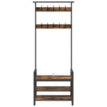 Appendiabiti Rovere fumo 75 x 34 x 184 cm Legno truciolato