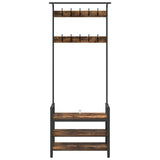 Appendiabiti Rovere fumo 75 x 34 x 184 cm Legno truciolato