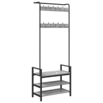 Appendiabiti Grigio sonoma 75 x 34 x 184 cm Legno truciolato