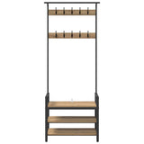 Appendiabiti Rovere artigianale 75 x 34 x 184 cm