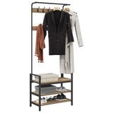 Appendiabiti rovere artigianale 75 x 34 x 184 cm