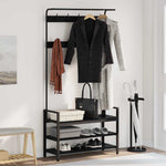 Appendiabiti Rovere nero 95 x 34 x 184 cm Legno truciolato