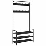 Appendiabiti Rovere nero 95 x 34 x 184 cm Legno truciolato