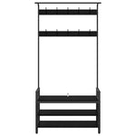 Appendiabiti Rovere nero 95 x 34 x 184 cm Legno truciolato