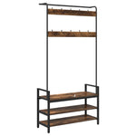 Appendiabiti Rovere fumo 95 x 34 x 184 cm Legno truciolato