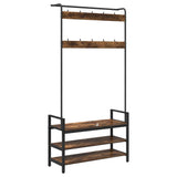 Appendiabiti Rovere fumo 95 x 34 x 184 cm Legno truciolato