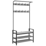 Appendiabiti Grigio sonoma 95 x 34 x 184 cm Legno truciolato