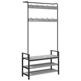 Appendiabiti Grigio sonoma 95 x 34 x 184 cm Legno truciolato