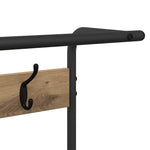 Appendiabiti rovere artigianale 95 x 34 x 184 cm