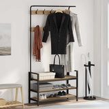 Appendiabiti rovere artigianale 95 x 34 x 184 cm