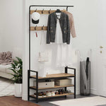 Appendiabiti rovere artigianale 95 x 34 x 184 cm