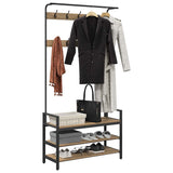 Appendiabiti rovere artigianale 95 x 34 x 184 cm