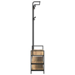 Appendiabiti rovere artigianale 95 x 34 x 184 cm