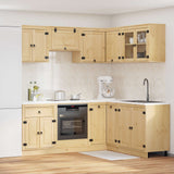 Armadietto con porta SKI 8 pcs Marrone Miele Pino massello