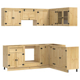 Armadietto con porta SKI 8 pcs Marrone Miele Pino massello