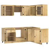 Armadietto con porta SKI 8 pcs Marrone Miele Pino massello