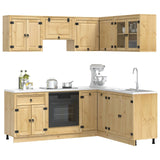 Armadietto con porta SKI 8 pcs Marrone Miele Pino massello