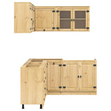 Armadietto con porta SKI 8 pcs Marrone Miele Pino massello