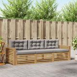 Set di divani da esterno 3 pcs Bianco e Grigio Chiaro
