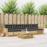 Set di divani da esterno 5 pcs Bianco e Antracite