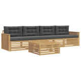 Set di divani da esterno 5 pcs Bianco e Antracite