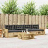 Set di divani da esterno 5 pcs Bianco e Antracite