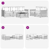 Set di divani da esterno 6 pcs Bianco e Antracite