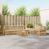 Set di divani da esterno 6 pcs Bianco e Beige