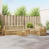 Set di divani da esterno 6 pcs Bianco e Beige