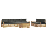 Set di divani da esterno 7 pcs Bianco e Antracite