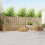 Set di divani da esterno 7 pcs Bianco e Beige