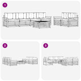 Set di divani da esterno 7 pcs Bianco e Beige
