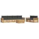 Set di divani da esterno 7 pcs Bianco e Antracite